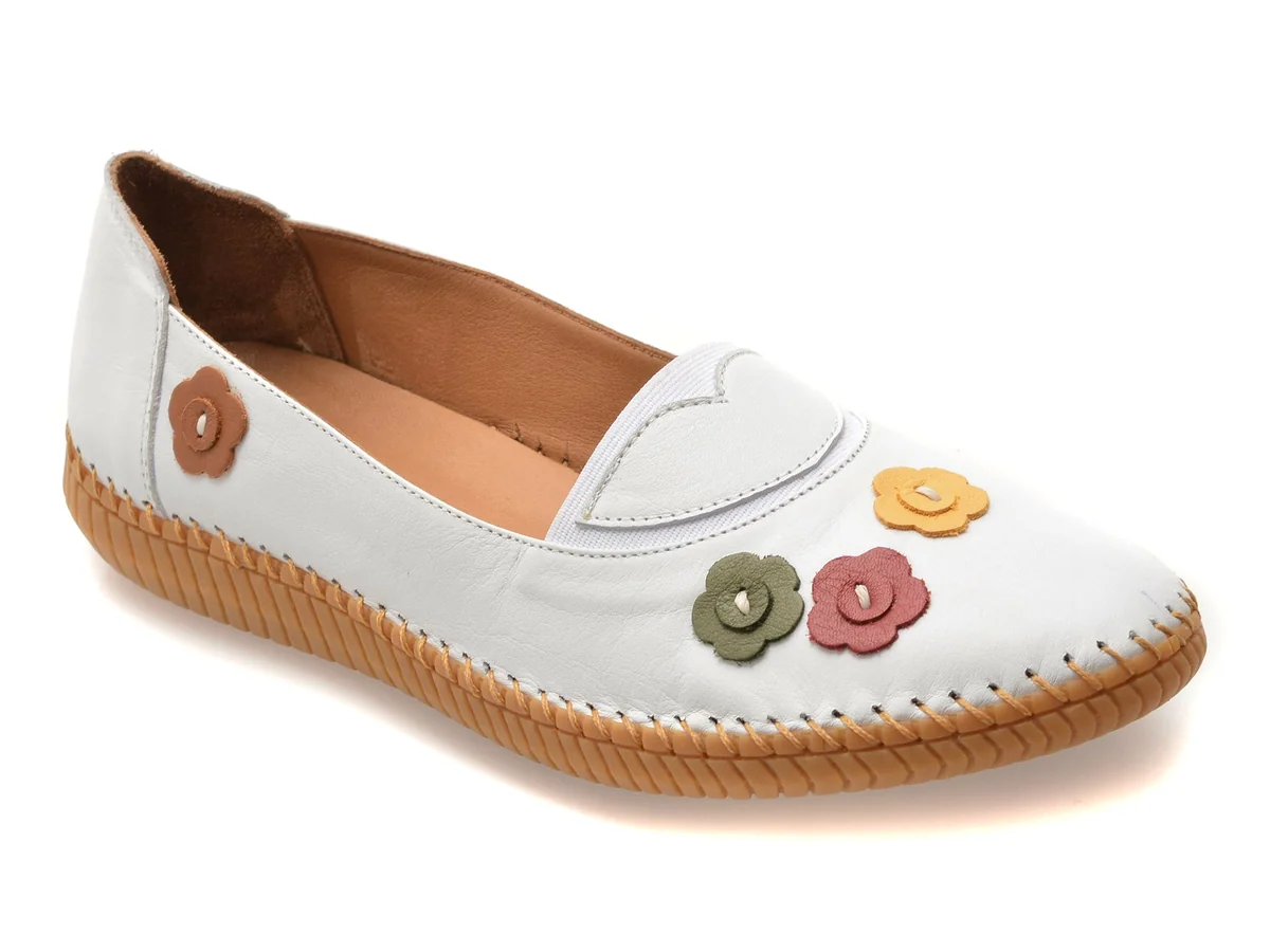 Balerini Flavia Passini Albi, 244410, Din Piele Naturală