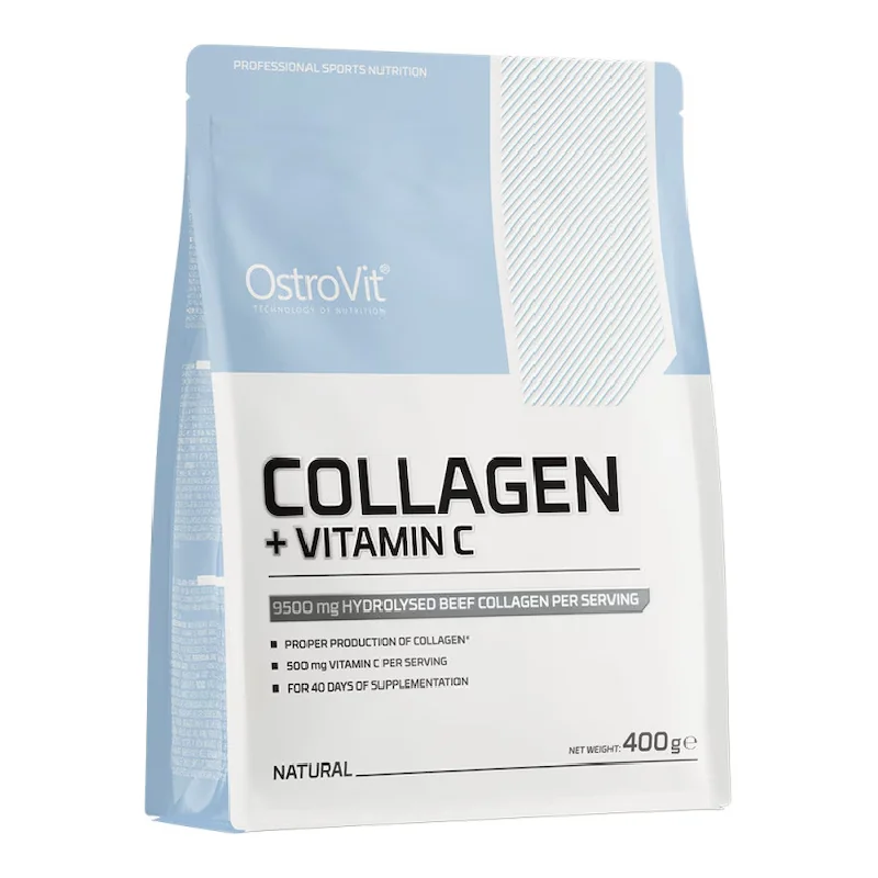 Colagen cu Vitamina C, Natural, 400 g, OstroVit