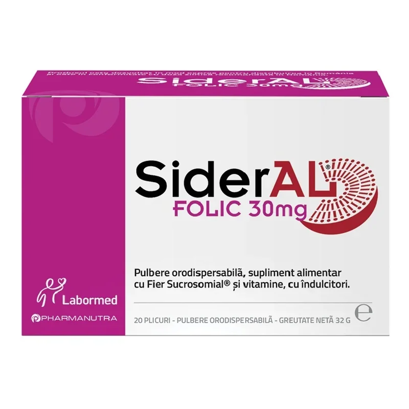 SiderAL Folic, 20 plicuri, Labormed