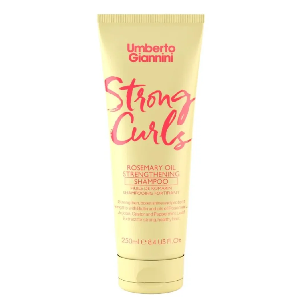 Sampon fortifiant cu ulei de Rozmarin Strong Curls, 250ml, Umberto Giannini