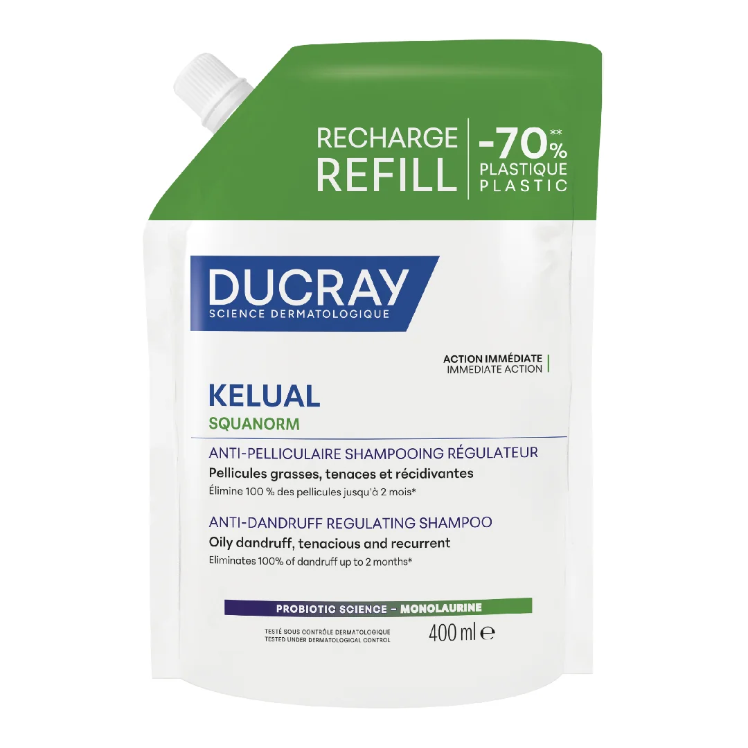 Rezerva eco Sampon matreata grasa Kelual Squanorm, 400 ml, Ducray
