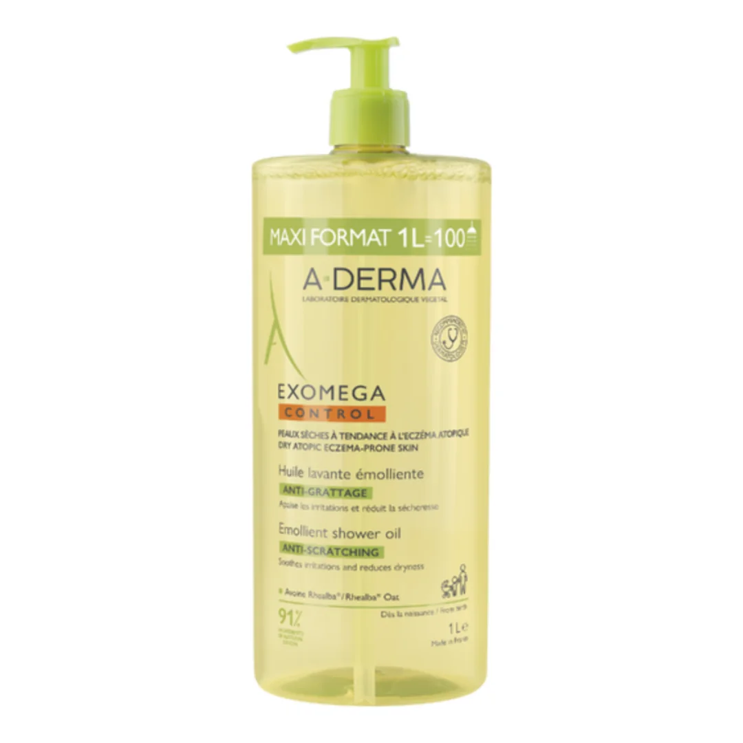 Ulei de dus emolient Exomega Control, 1000ml, A-Derma