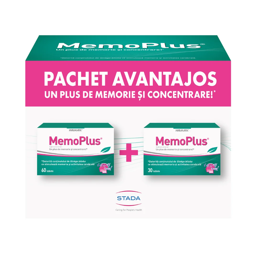 Pachet MemoPlus, 60 + 30 tablete, Walmark