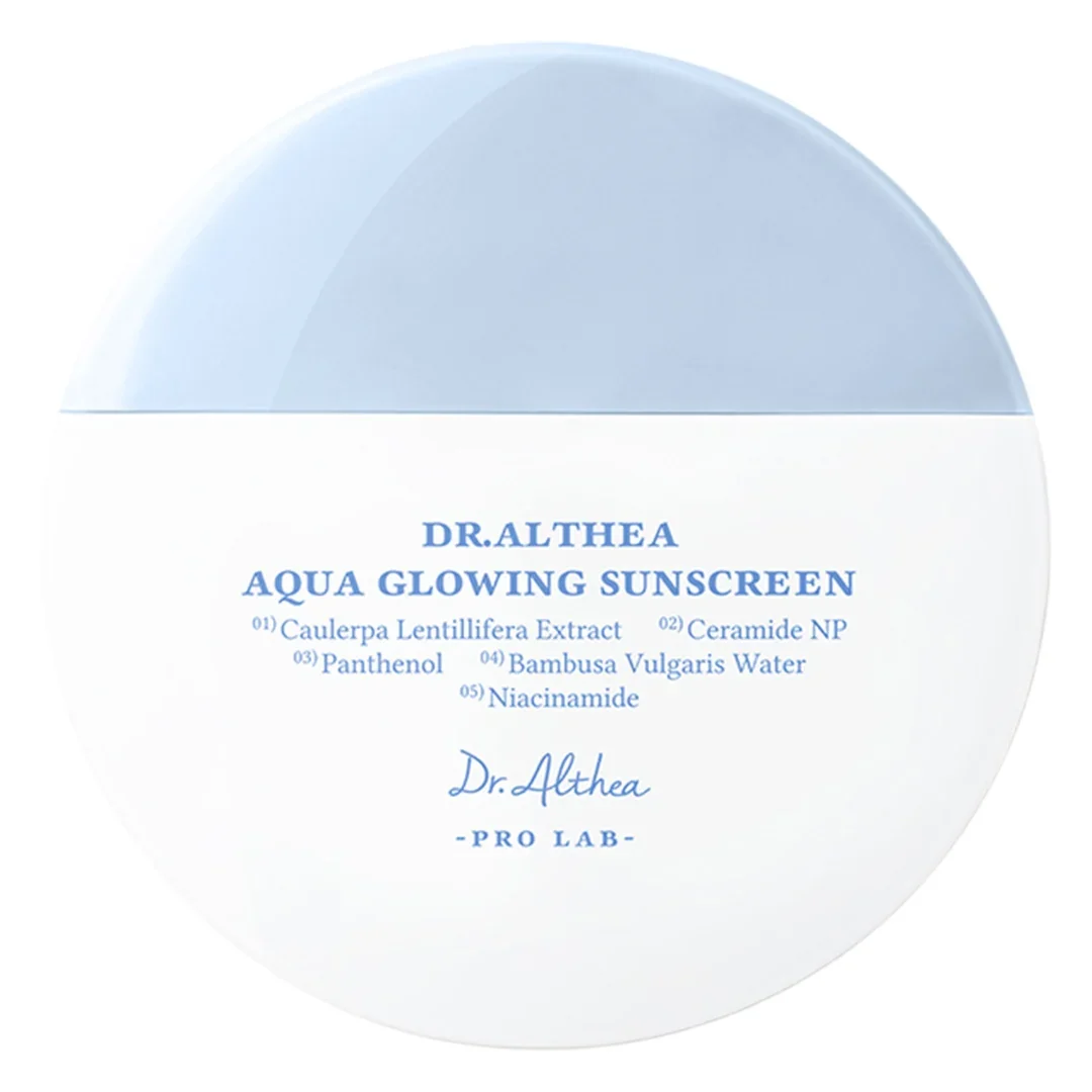 Crema de fata cu protectie solara SPF 50+ PA++++ Aqua Glowing, 45 ml, Dr. Althea