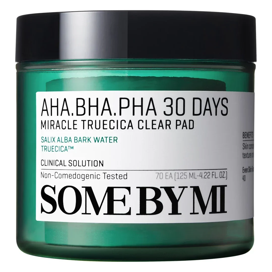 Dischete exfoliante AHA-BHA-PHA 30 Days Miracle Truecica, 70 bucati, Some By Mi