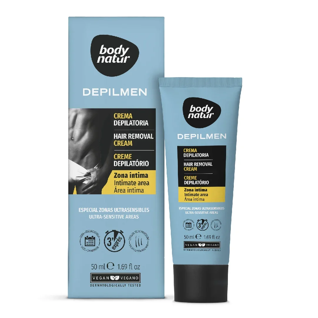 Crema depilatoare pentru barbati, zona intima masculina, 50ml, Body Natur