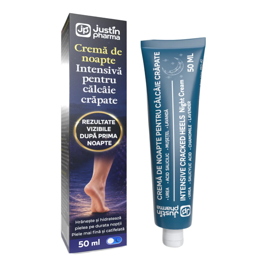 Crema de noapte pentru calcaie crapate 50ml, Justin Pharma
