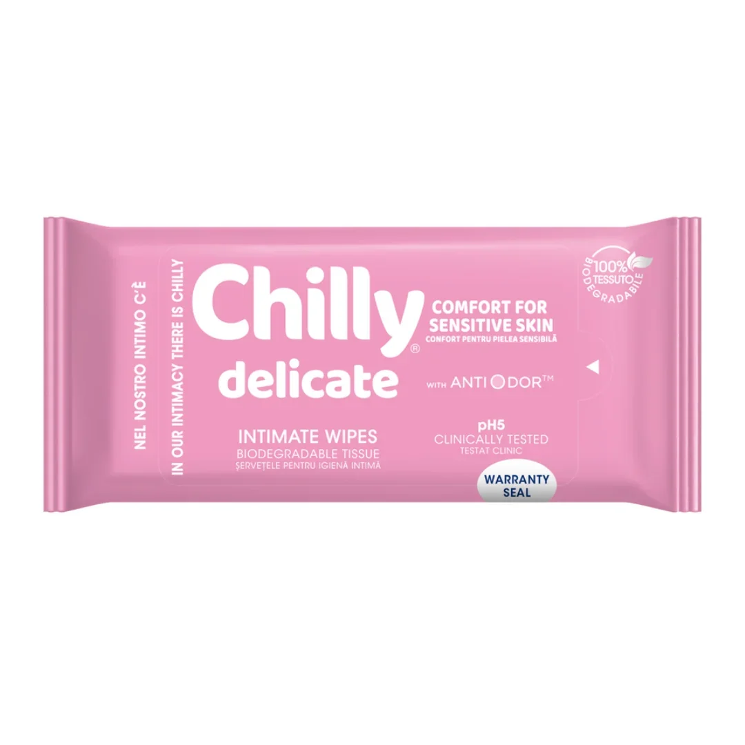Servetele pentru igiena intima, Delicate, 12 bucati, Chilly