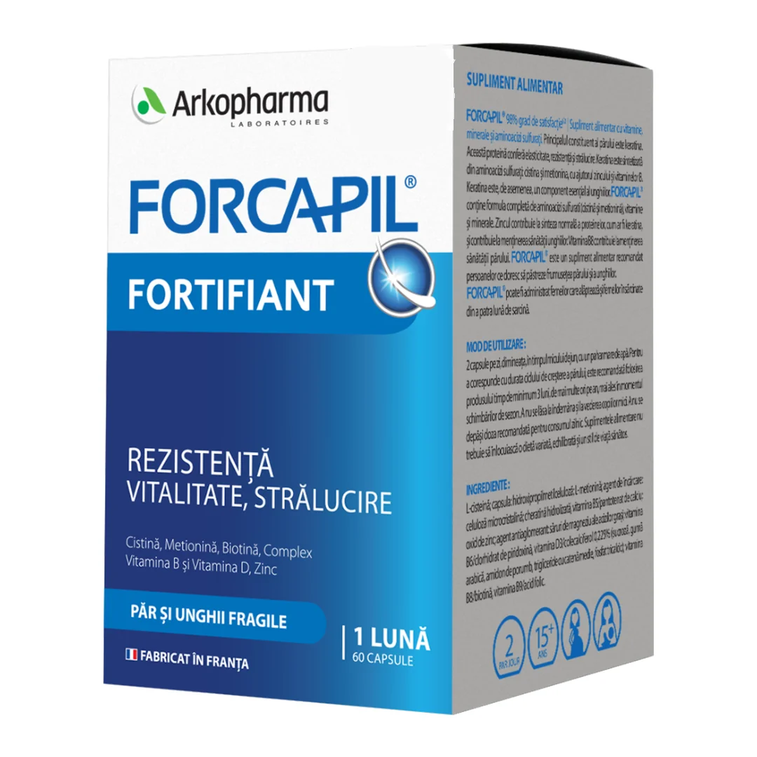 Forcapil Fortifiant Pentru Par Și Unghii, 60 Capsule, Arkopharma