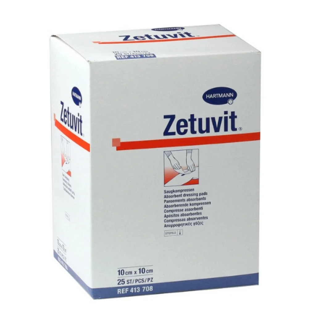 Hartmann Zetuvit Comprese Absorbante Sterile 10×10 Cm, 25 Buc