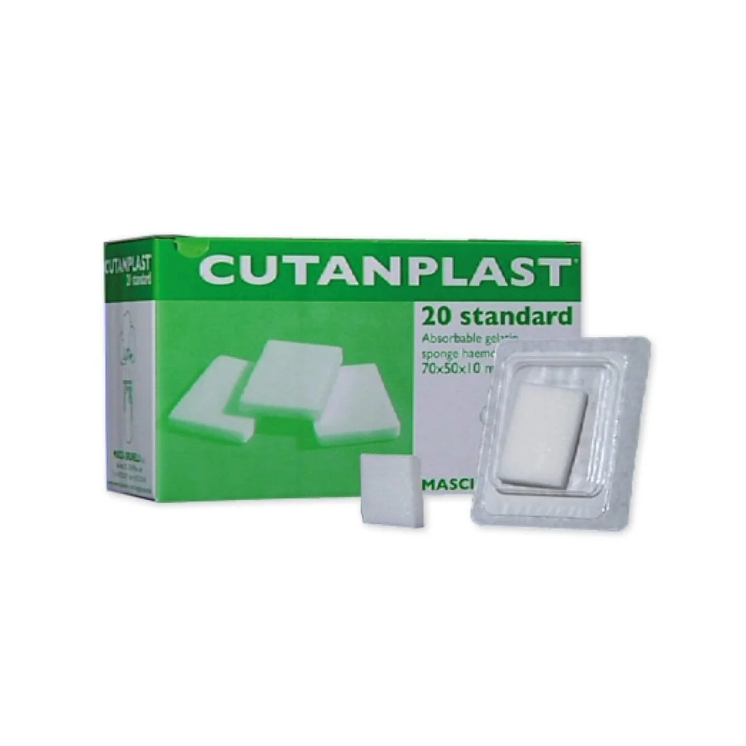 Cutanplast Burete Hemostatic 70x50x10mm, 20 Bucăți