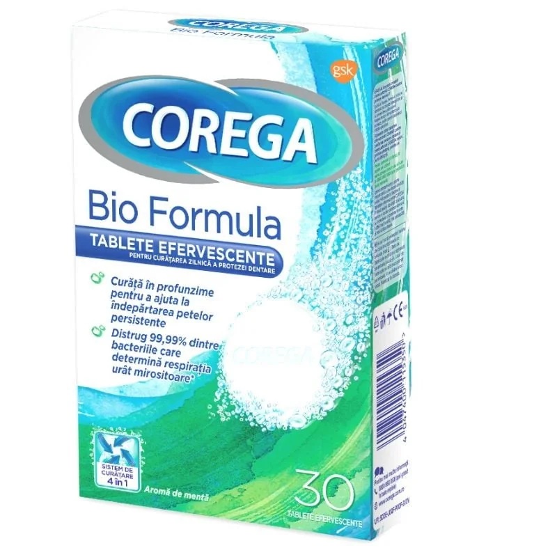 Tablete Bio Formula Corega, 30 Tablete, Haleon