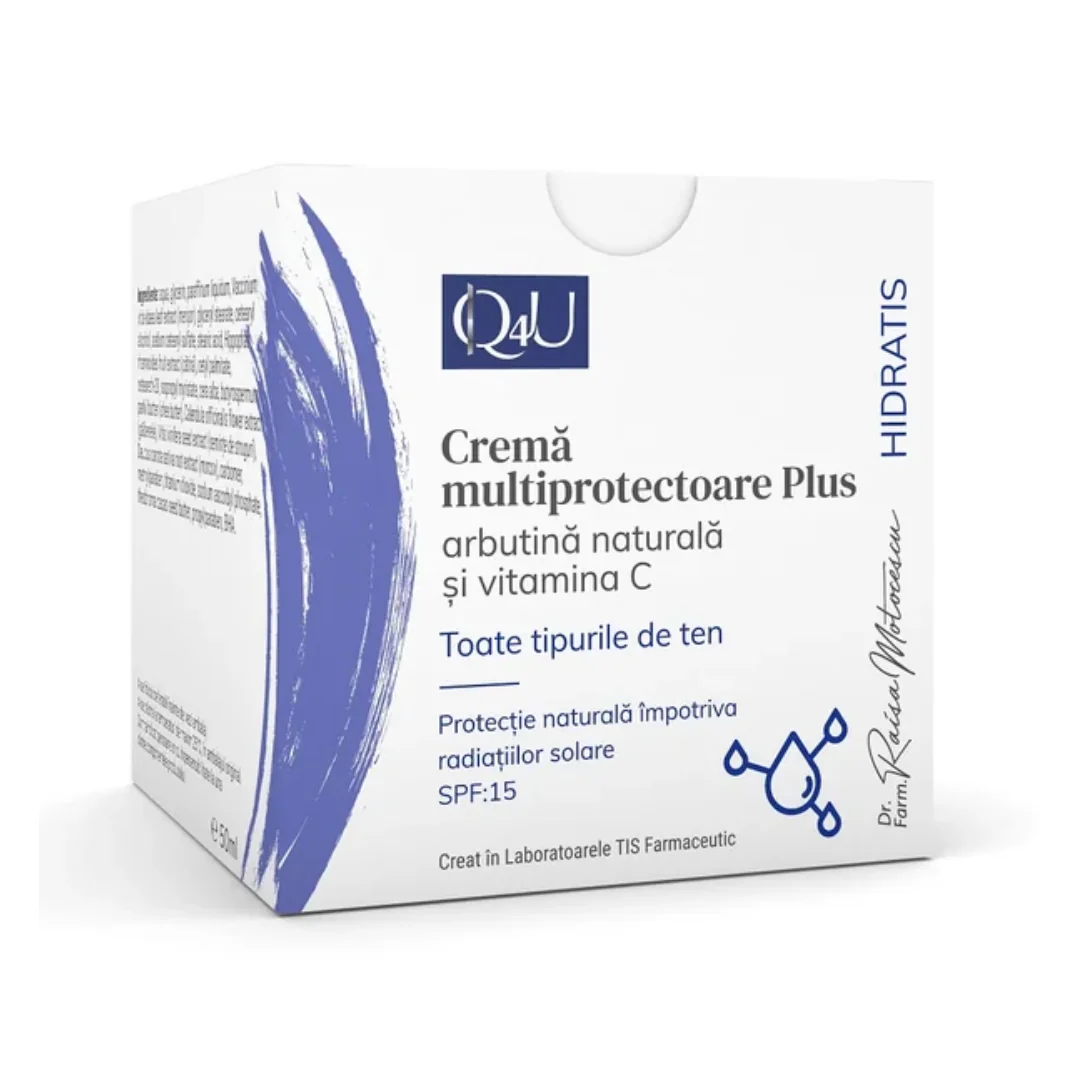 Crema Multiprotectoare Plus Hidratis Q4U, 50 Ml, Tis Farmaceutic