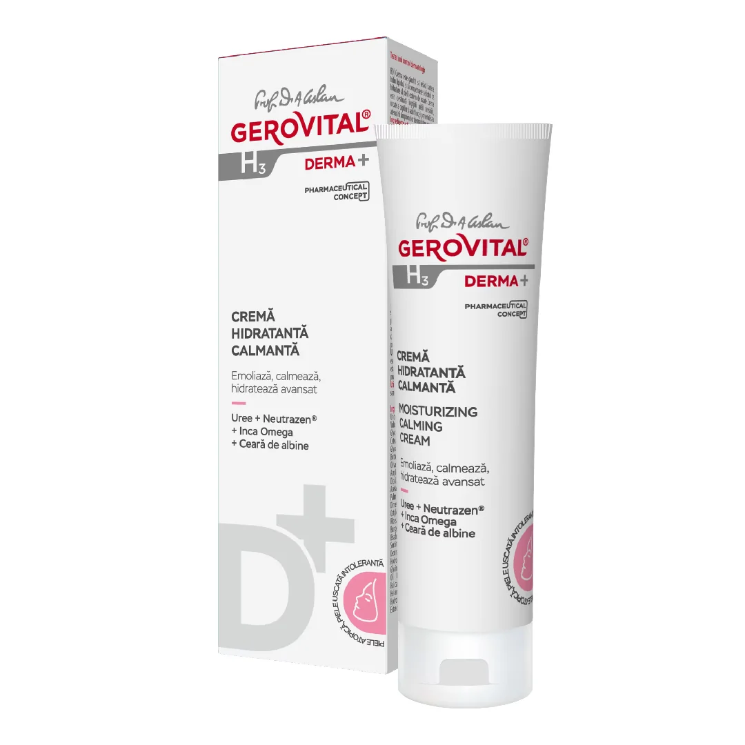 Crema Hidratanta Calmanta H3 Derma+, 50 Ml, Gerovital