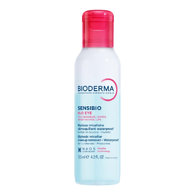 Apa Micelara Bifazica Pentru Ochi Si Buze Sensibio H2O, 125 Ml, Bioderma