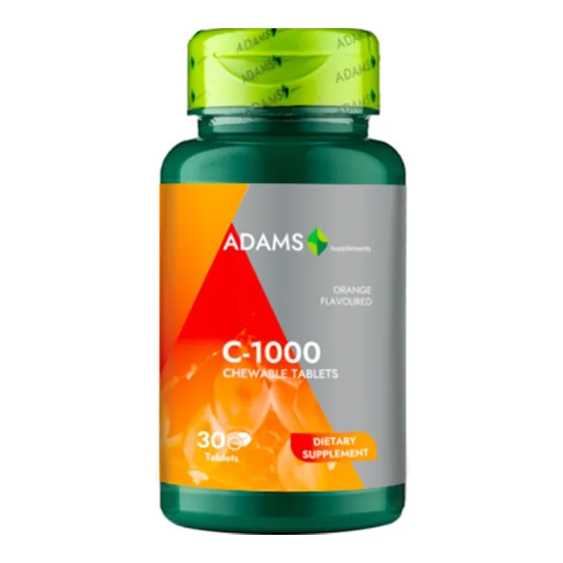 Vitamina C 1000, 30 Tablete, Adams