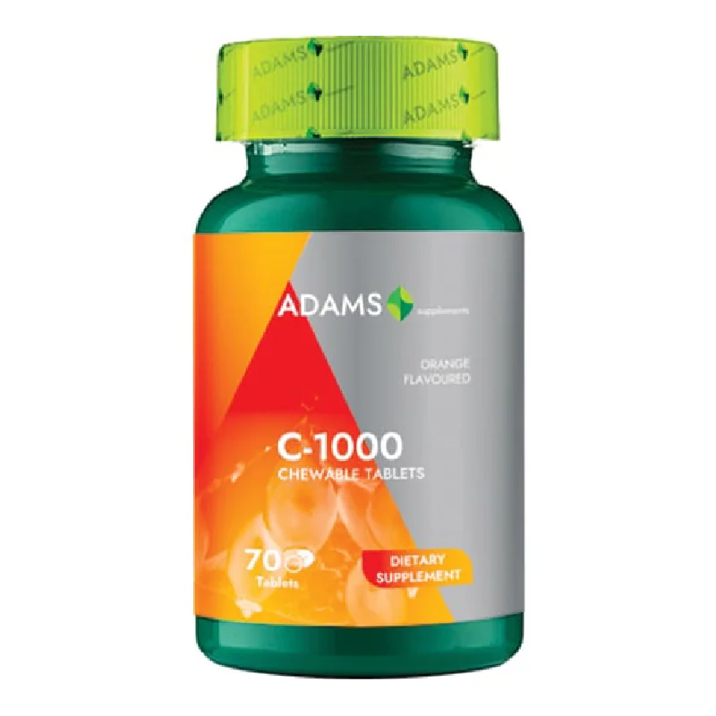 Vitamina C-1000, 70 Tablete Masticabile, Adams