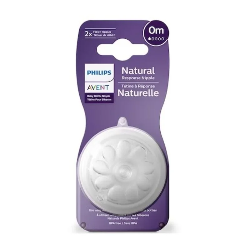 Tetina Natural Response, 0 Luni+, SCY961/02, 2 Bucati, Philips Avent