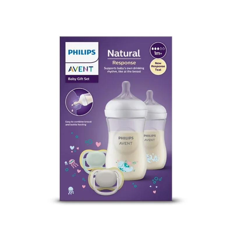 Set Nou-Născut Biberonare Și Suzete Natural Response, 1 Set, Philips Avent