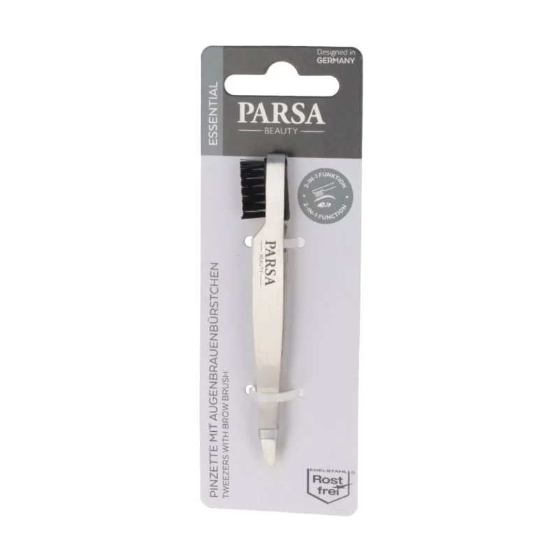 Penseta Cu Perie Pentru Sprancene 2 In 1, 1 Bucata, Parsa