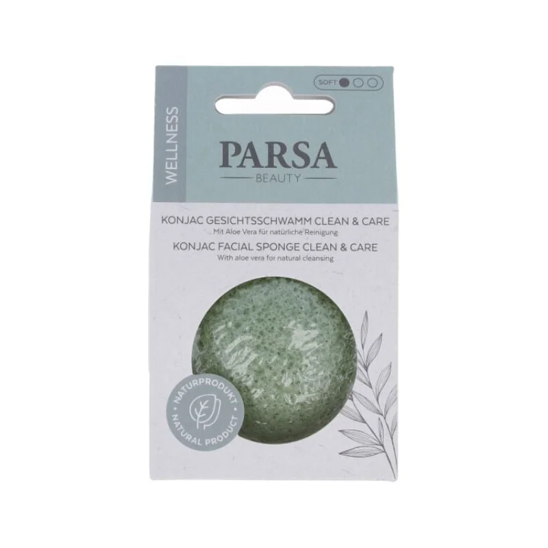 Burete Fata Konjac Curatare Și Exfoliere, Verde, 1 Bucată, Parsa