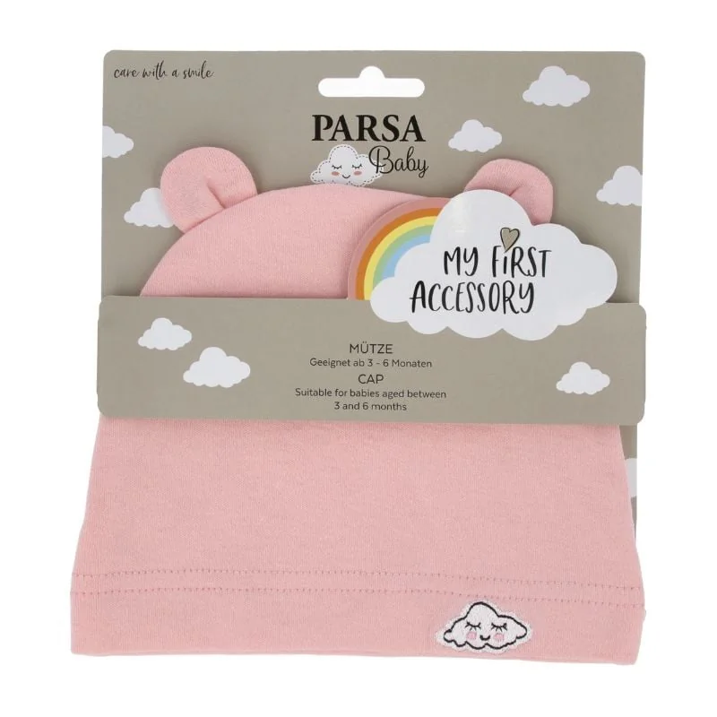 Căciuliță Cu Urechiuse Și Norisor, Roz, 1 BUCATĂ, Parsa