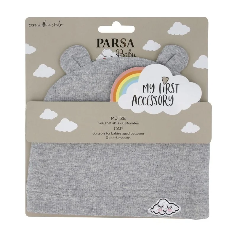 Căciuliță Cu Urechiuse și Norisor, Gri, 1 Bucată, Parsa