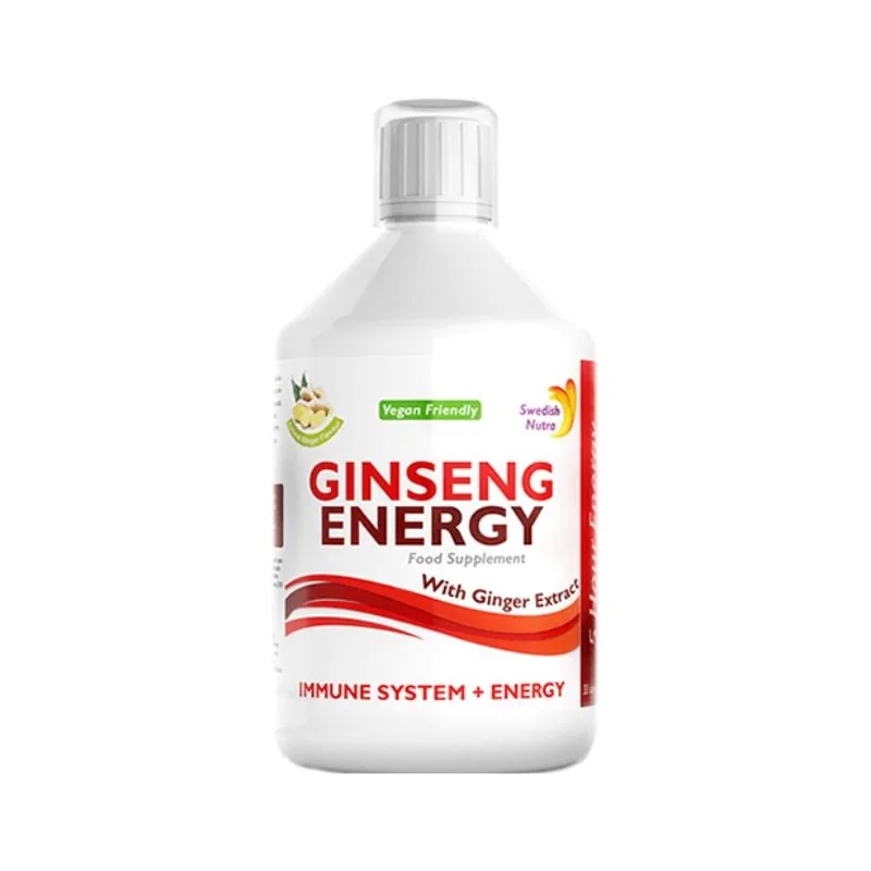 Ginseng Energy Lichid, 2000mg, 500 Ml, Swedish Nutra