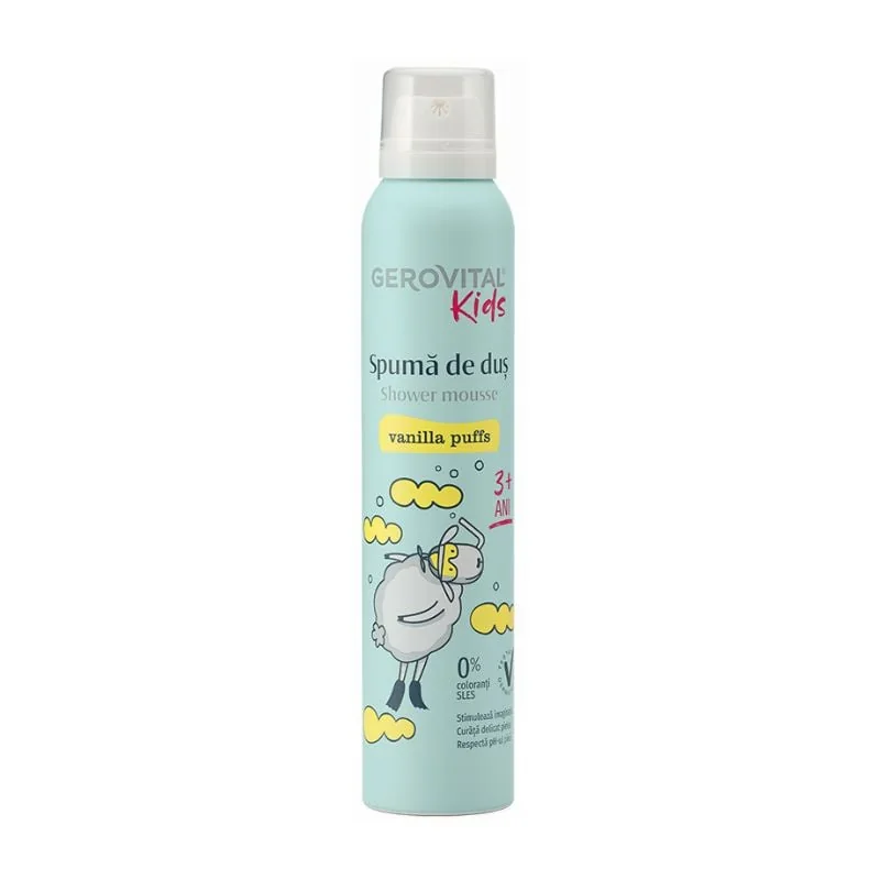 Spuma De Dus Vanilla Puffs, 200 Ml, Gerovital Kids