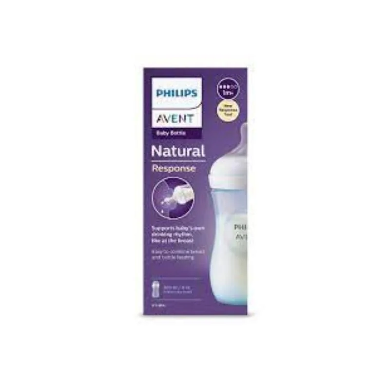 Biberon Natural Response, 1 Luna +, Bleu, 260 Ml, Philips Avent