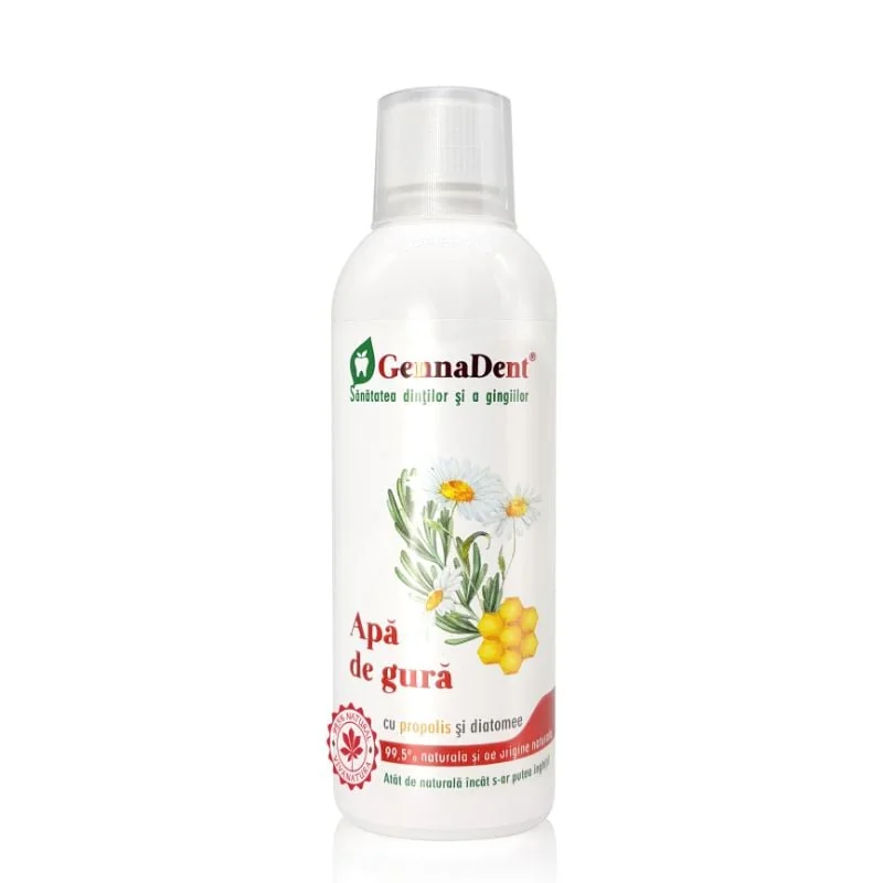 Apa De Gura Cu Propolis Și Diatomee Gennadent, 500 Ml, Vivanatura