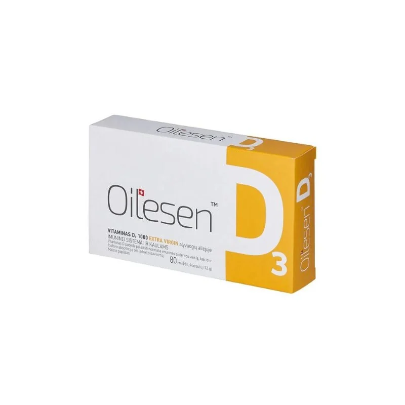 Oilesen Vitamina D3 1000, 80 Capsule, VALENTIS