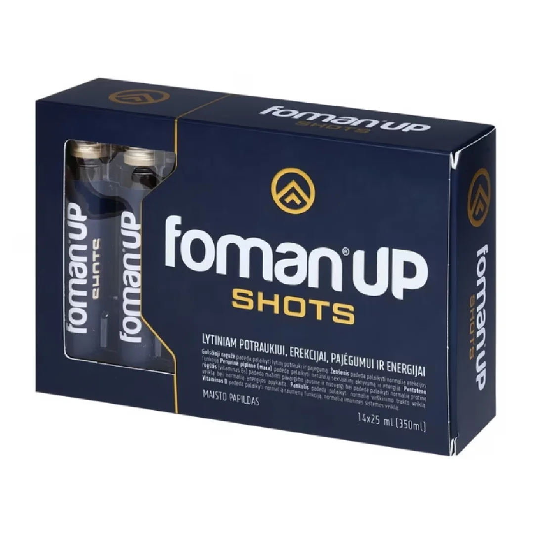 Foman Up Shots Erectie, Potenta, Libido, 14 Bucati x 25 Ml, Valentis