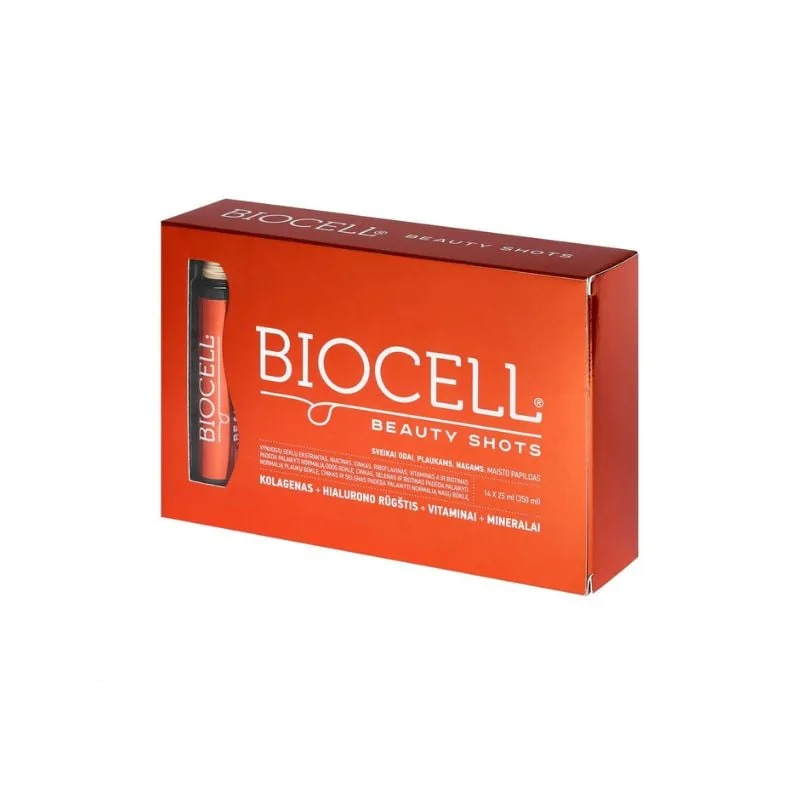 Biocell Beauty Shots Pentru Piele, Par Și Unghii, 14 Bucăți X 25 Ml, Valentis