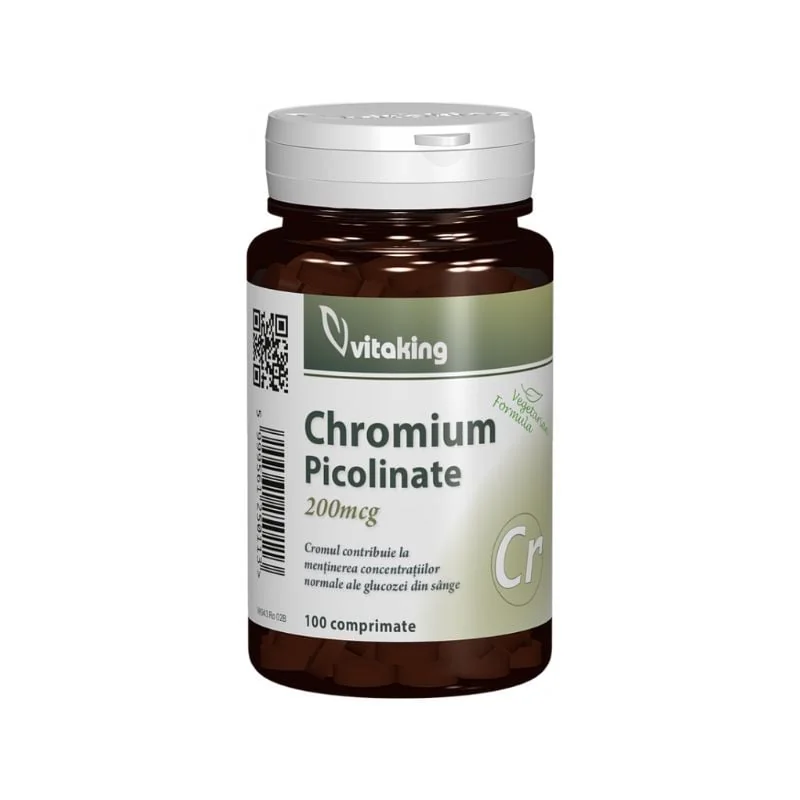 Picolinat De Crom 200Mcg, 100 Comprimate, Vitaking