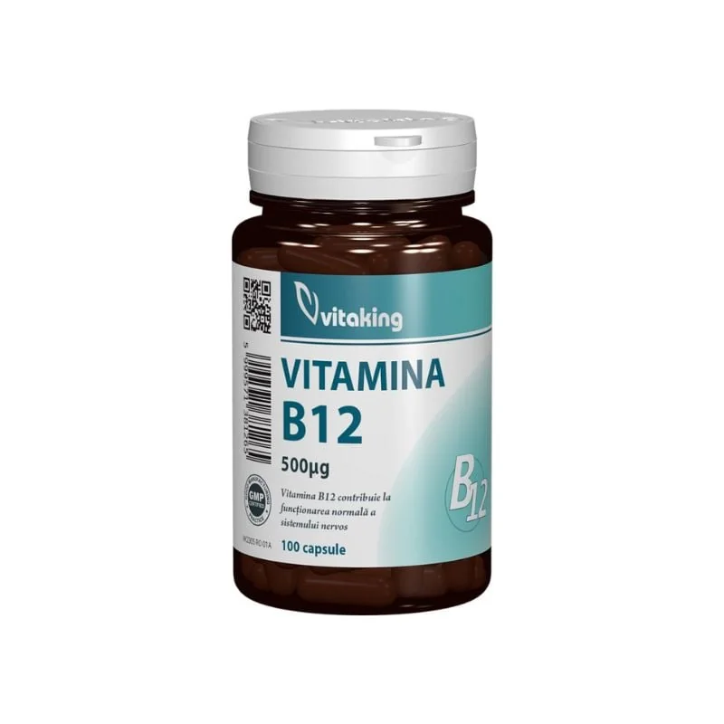 Vitamina B12 500mcg, 100 Capsule, Vitaking