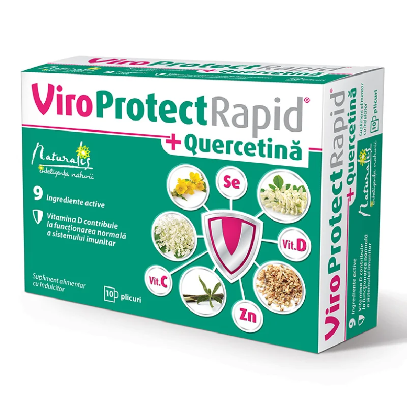 ViroProtect Rapid Quercetina, 10 Plicuri, Naturalis