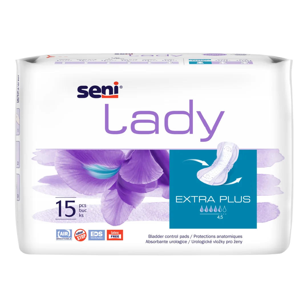 Absorbante Urologice Pentru Incontinență Lady Extra Plus, 15 Bucati, Seni
