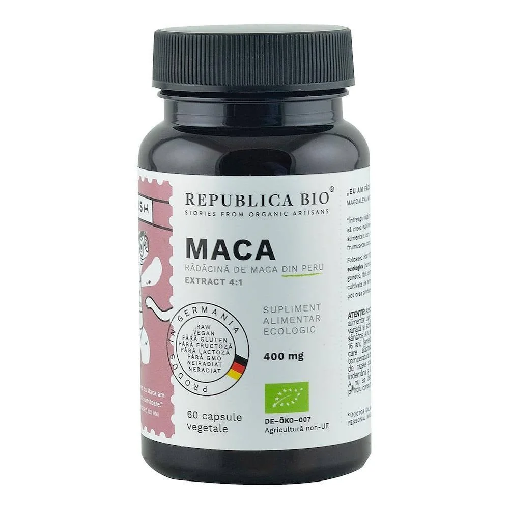 Maca Ecologica 60 Capsule, Republica BIO