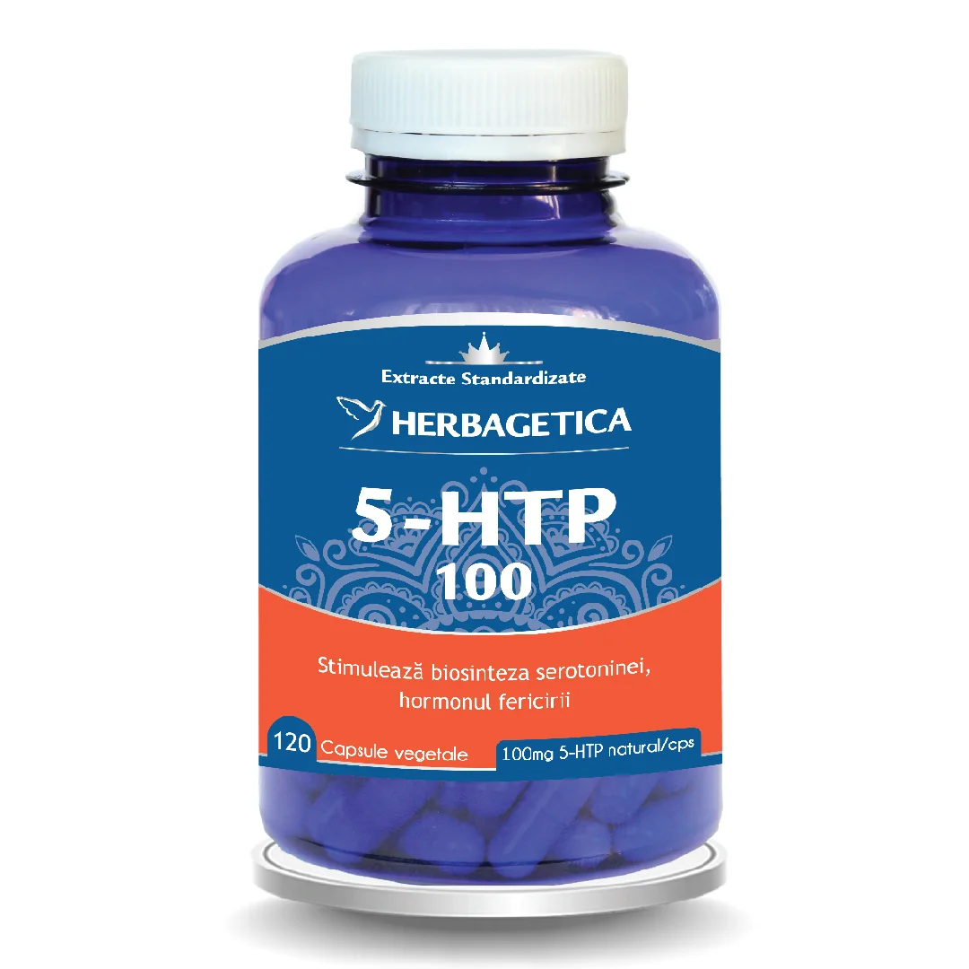 5 HTP 100 Zen Forte, 120 Capsule, Herbagetica