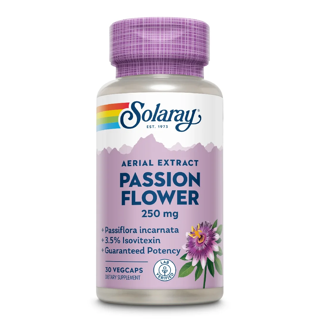 Passion Flower (Floarea-Pasiunii) 250mg Solaray, 30 Capsule, Secom