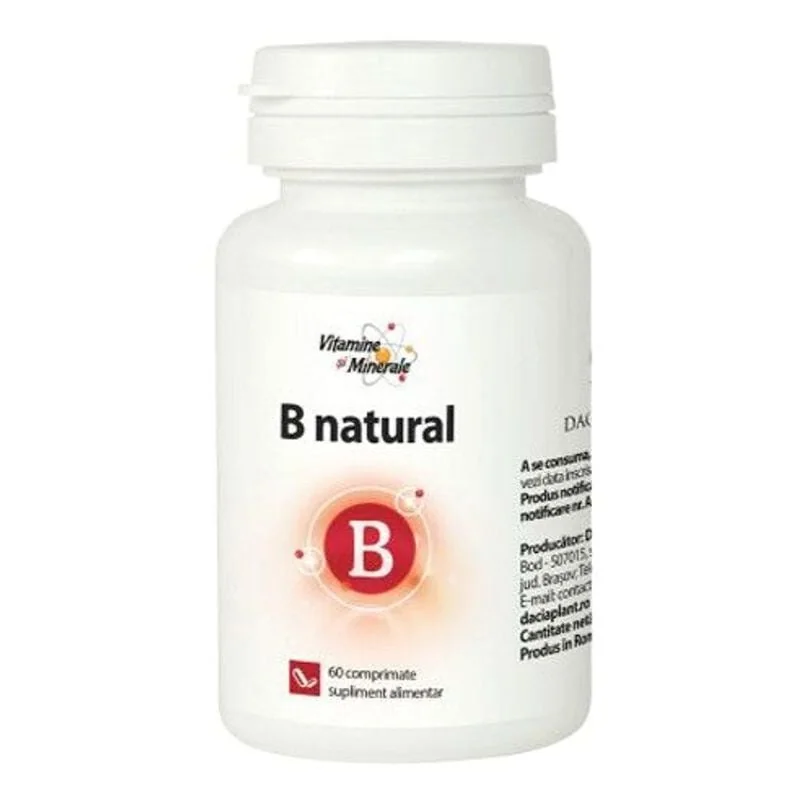 Vitamina B Cu Drojdie Și Polen, 60 Comprimate, Dacia Plant