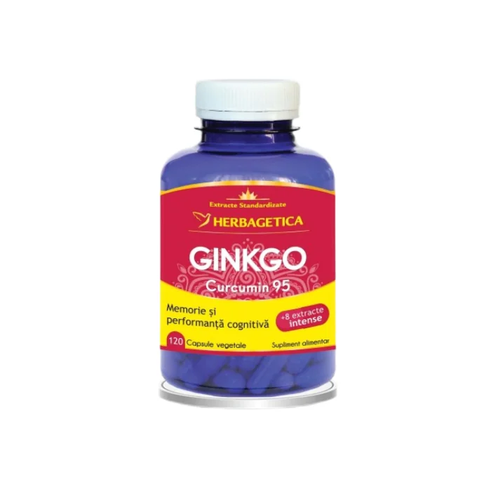Gingko Curcumin95, 120 Capsule, Herbagetica