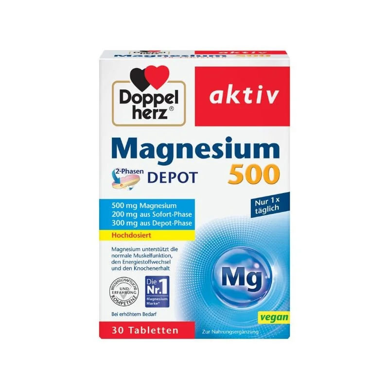 Doppelherz Aktiv Magneziu 500, 30 Capsule