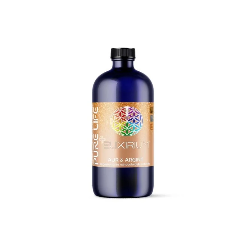 Solutie Nanocoloidala Cu Aur Si Argint Minerals+ Mix Elixirium, 480 Ml, Pure Life