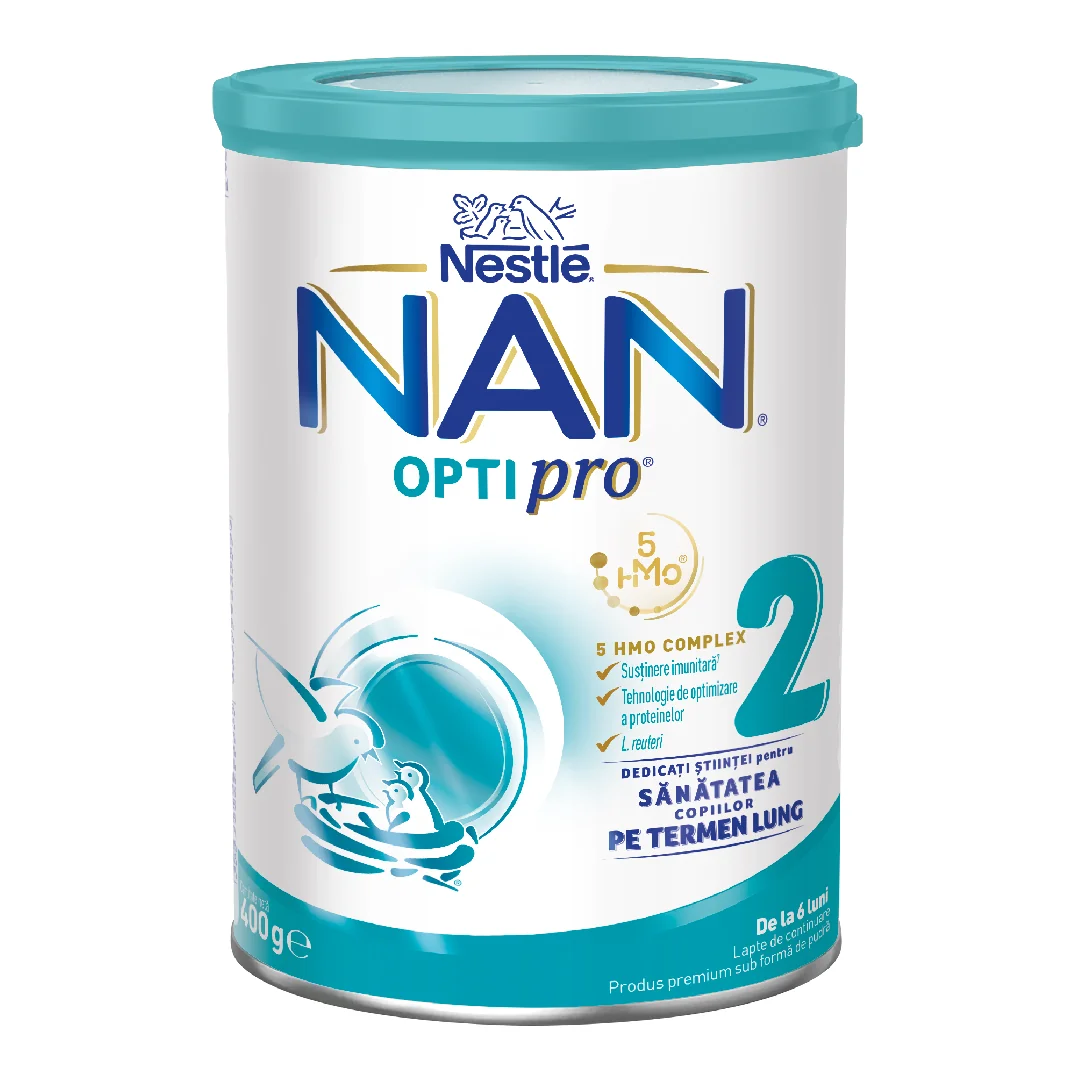 Nan 2 Optipro HMO, 6+ Luni, 400 G, Nestle
