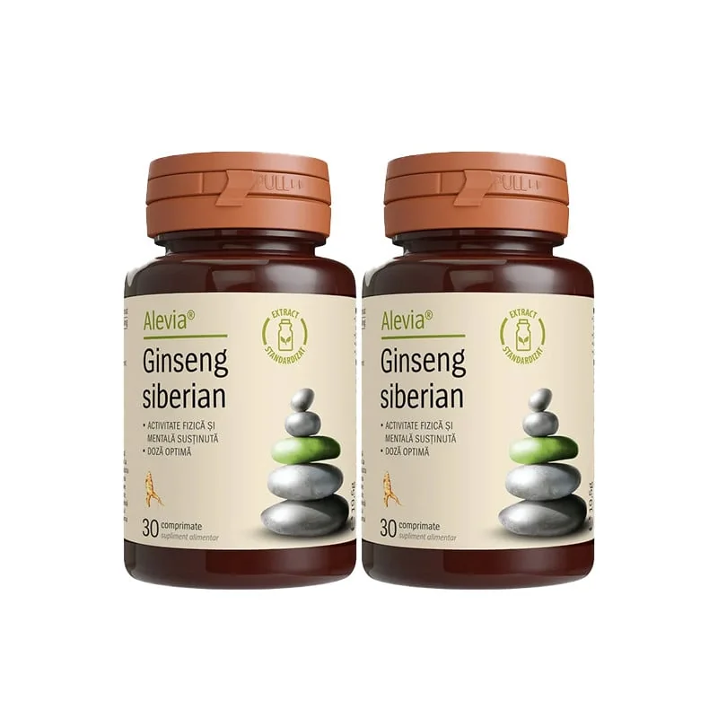 Pachet Ginseng Siberian, 30+30 Capsule, Alevia