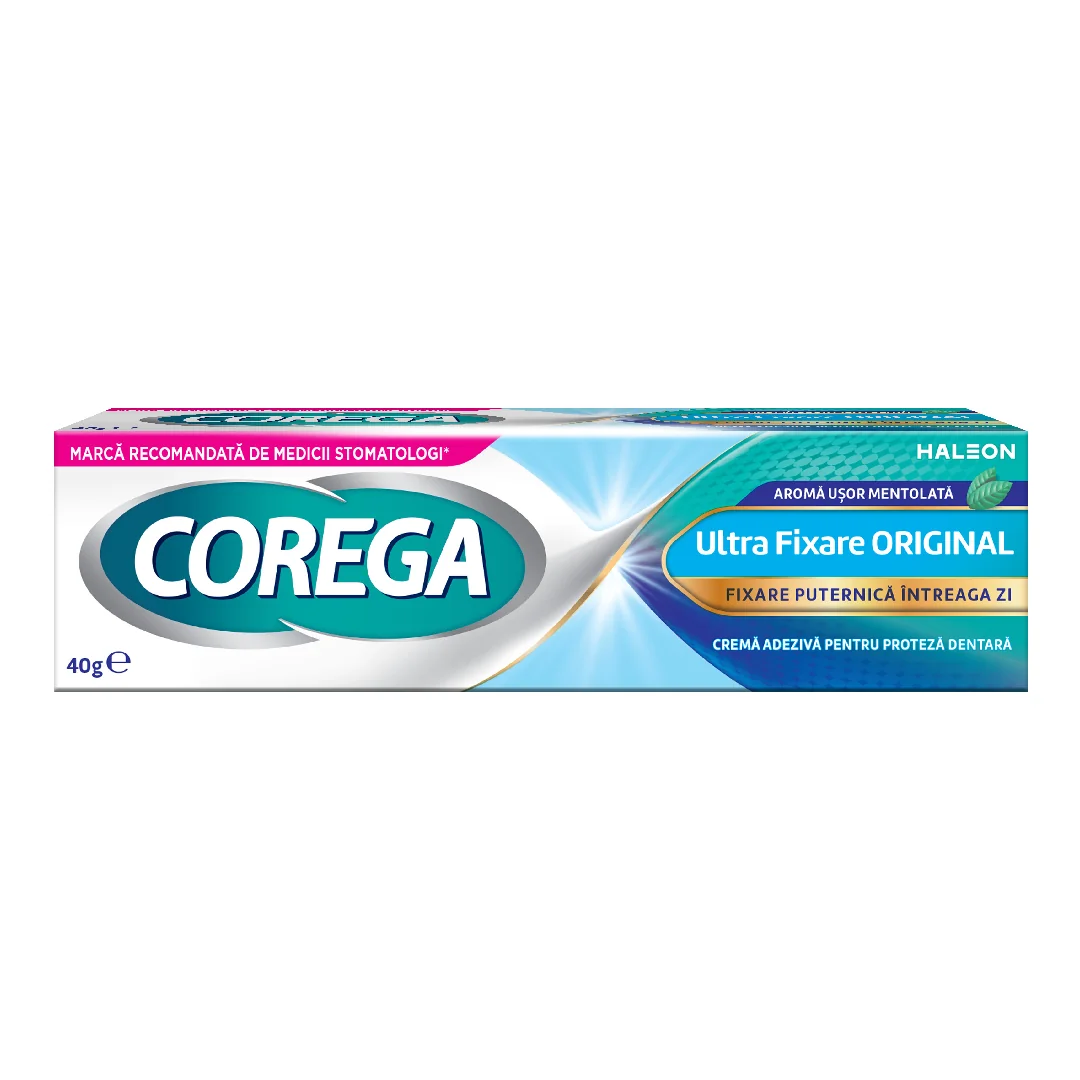 Crema Adezivă Pentru Proteza Dentară Ultra Fixare Original, 40 G, Corega