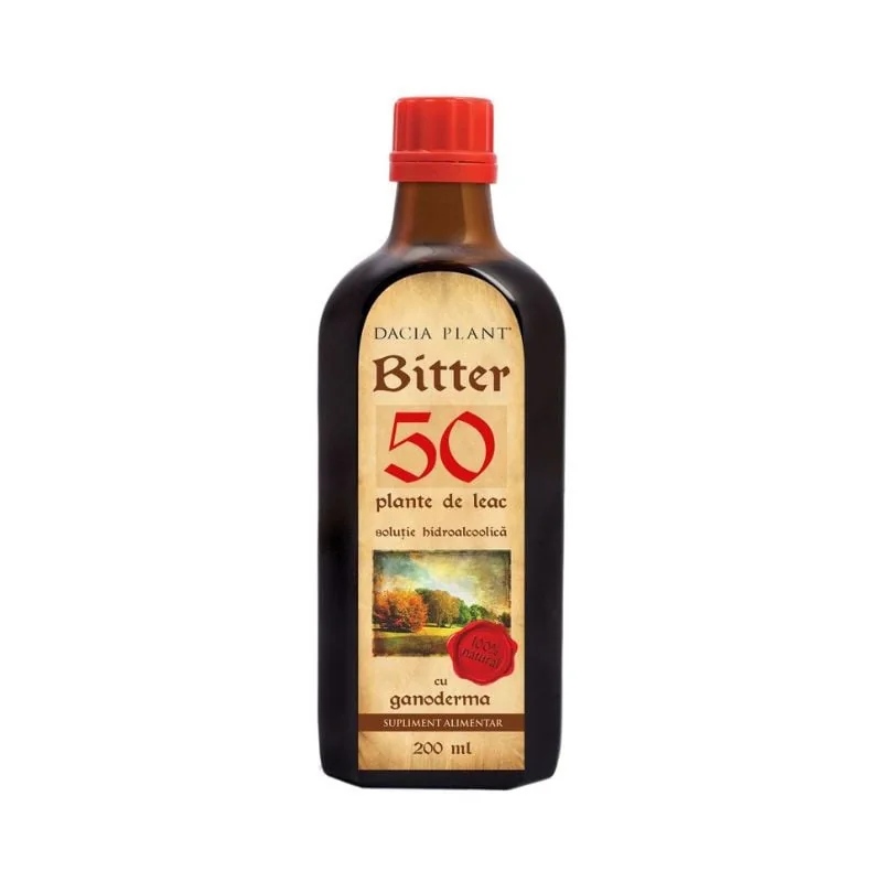 Bitter Din 50 De Plante Cu Ganoderma, 200 Ml, Dacia Plant