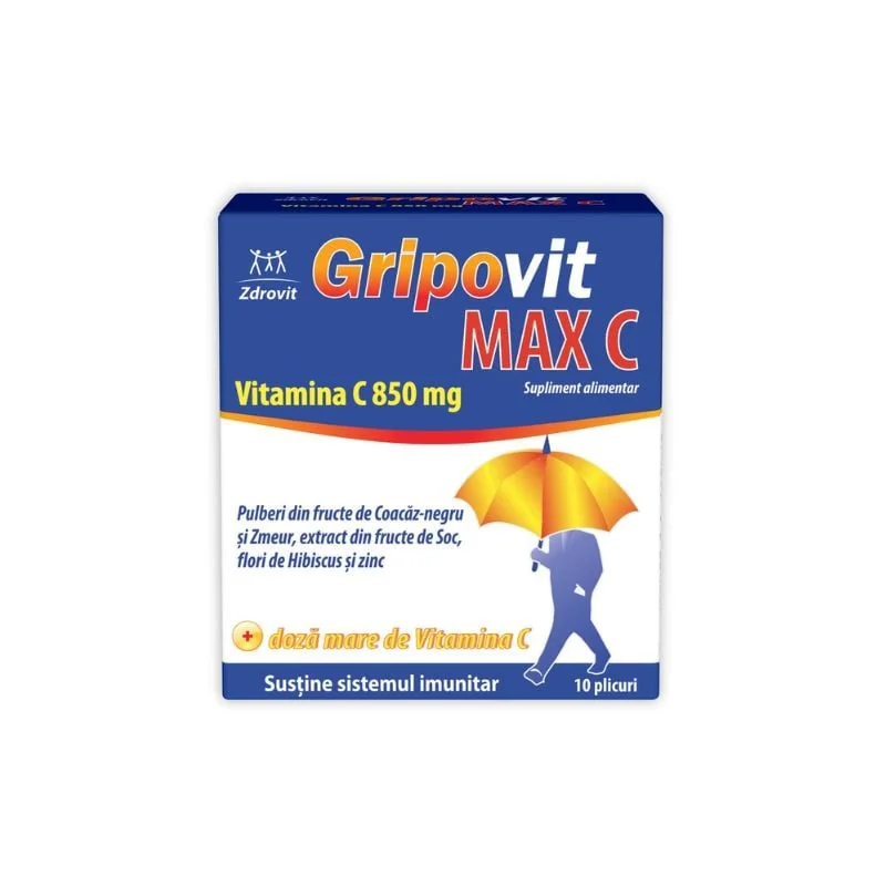 Gripovit Max C, 10 Plicuri, ZDROVIT